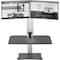 Victor Technology Standing Desk Converter, f/2 Monitors, 28"x23"x1" to 20", BK/AM VCTDC450 - alternate 1